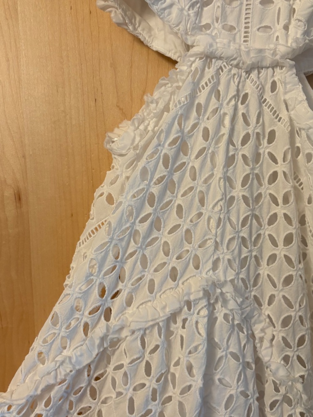 Anthropologie Eyelet Cutout Maxi Dress - Picture 4 of 6